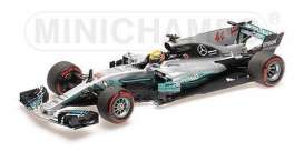 Mercedes Benz Petronas - W08 EQ Power 2017 silver/green - 1:43 - Minichamps - 436170044 - mc436170044 | Toms Modelautos