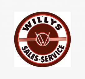 Tac Signs  - Willys, Jeep brown/white - Tac Signs - RD29 - tacRD29 | Toms Modelautos