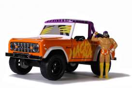 Ford - Bronco *Macho Man* 1973 orange/purple/white - 1:24 - Jada Toys - 32046 - jada32046o | Toms Modelautos Ford - Bronco *Macho Man* 1973 orange/purple/white - 1:24 - Jada Toys - 32046 - jada32046o | Toms Modelautos
