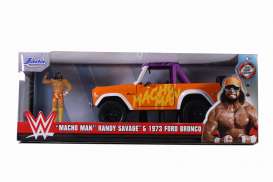 Ford  - Bronco *Macho Man* 1973 orange/purple/white - 1:24 - Jada Toys - 32046 - jada32046 | Toms Modelautos