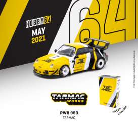 Porsche - RWB 993 *Tarmac* 2021 yellow/black/white - 1:64 - Tarmac - T64-017-LO - TC-T64-017TM | Toms Modelautos Porsche - RWB 993 *Tarmac* 2021 yellow/black/white - 1:64 - Tarmac - T64-017-LO - TC-T64-017TM | Toms Modelautos