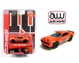 Dodge  - Challenger SRT Hellcat #10 1962 orange/black - 1:64 - Auto World - CP7754 - AWCP7754 | Toms Modelautos