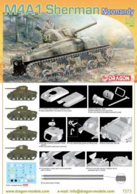 Military Vehicles  - M4A1 Sherman 1944  - 1:72 - Dragon - 7273 - dra7273 | Toms Modelautos