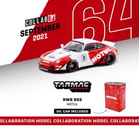 Porsche - RWB 993 white/red - 1:64 - Tarmac - T64-017-MO - TC-T64-017MO | Toms Modelautos Porsche - RWB 993 white/red - 1:64 - Tarmac - T64-017-MO - TC-T64-017MO | Toms Modelautos
