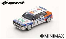 Lancia  - Delta 1993 white/orange/blue - 1:43 - Spark - s9024 - spas9024 | Toms Modelautos