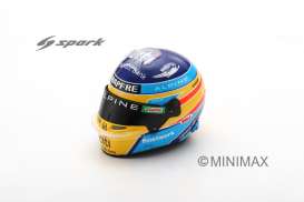 Helmet  - 2021 blue/yellow - 1:5 - Spark - 5HF061 - spa5HF061 | Toms Modelautos