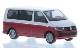 Volkswagen  - T6 red/silver - 1:87 - Rietze - R11662 - RZ11662 | Toms Modelautos