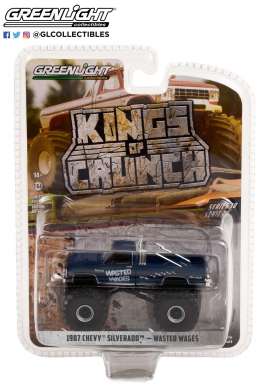 Chevrolet  - Silverado Monster Truck 1987 blue - 1:64 - GreenLight - 49100D - gl49100D | Toms Modelautos