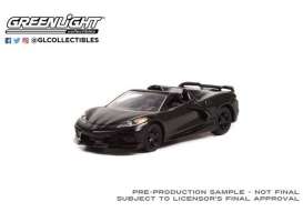 Chevrolet  - Corvette C8 2021 black - 1:64 - GreenLight - 28090D - gl28090D | Toms Modelautos