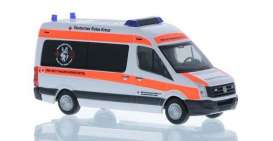 Volkswagen  - Crafter white/orange - 1:87 - Rietze - R53121 - RZ53121 | Toms Modelautos