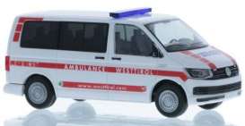 Volkswagen  - T6 white/red - 1:87 - Rietze - R53711 - RZ53711 | Toms Modelautos