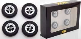 Wheels &amp; tires Rims & tires - black/chrome - 1:18 - KK - Scale - acc011 - kkdcacc011 | Toms Modelautos