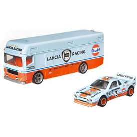 non  - Euro Hauler *Gulf* Lancia gulf blue/orange - 1:64 - Hotwheels - GRK49 - hwmvGRK49 | Toms Modelautos