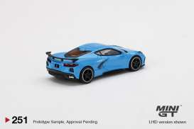 Chevrolet  - Corvette Stingray 2020 rapid blue - 1:64 - Mini GT - 00251-L - MGT00251lhd | Toms Modelautos