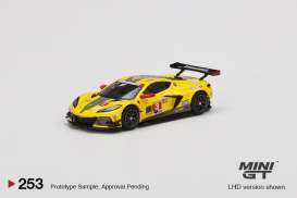 Chevrolet  - Corvette C8.R #3 2020 yellow - 1:64 - Mini GT - 00253-L - MGT00253lhd | Toms Modelautos