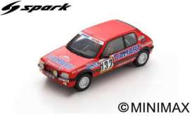 Peugeot  - 205 1986 red - 1:43 - Spark - s9456 - spas9456 | Toms Modelautos