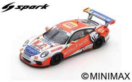 Porsche  - 911 2018 white/red/blue - 1:43 - Spark - AS032 - spaAS032 | Toms Modelautos