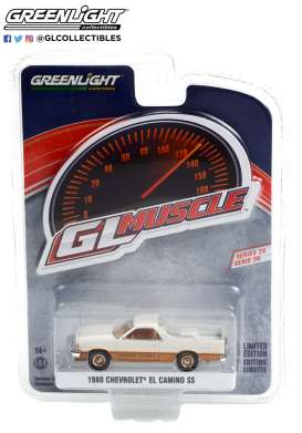 Chevrolet  - El Camino 1980 white/gold - 1:64 - GreenLight - 13310C - gl13310C | Toms Modelautos