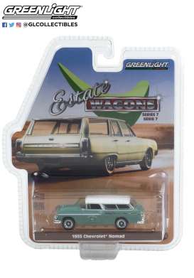 Chevrolet  - Nomad 1955 green/white - 1:64 - GreenLight - 36040A - gl36040A | Toms Modelautos