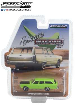 Plymouth  - Satellite 1970 lime green - 1:64 - GreenLight - 36040C - gl36040C | Toms Modelautos