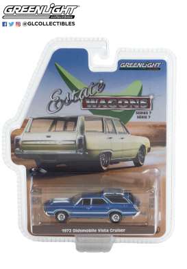 Oldsmobile  - Vista Cruiser 1972 blue - 1:64 - GreenLight - 36040D - gl36040D | Toms Modelautos