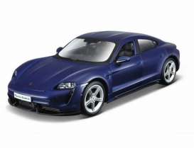Porsche  - Taycan blue - 1:24 - Bburago - 21098B - bura21098B | Toms Modelautos