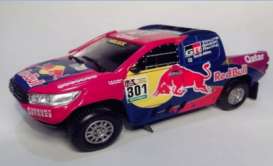 Toyota  - Hilux 2016 red/blue/yellow - 1:43 - Magazine Models - 301 - MAGDK301 | Toms Modelautos