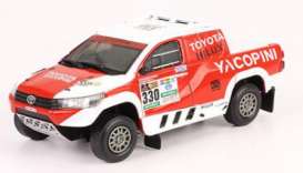 Toyota  - Hilux 2017 white/red - 1:43 - Magazine Models - 330 - MAGDK330 | Toms Modelautos