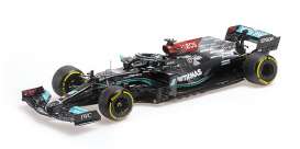 Mercedes Benz Petronas - W12 E  Performance 2021 black/white/light blue - 1:18 - Minichamps - 110210144 - mc110210144 | Toms Modelautos