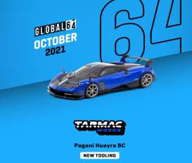 Pagani - Huayra 2020 blue/black - 1:64 - Tarmac - T64G-TL014-BL - TC-T64GTL014BL | Toms Modelautos Pagani - Huayra 2020 blue/black - 1:64 - Tarmac - T64G-TL014-BL - TC-T64GTL014BL | Toms Modelautos