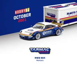 Porsche - RWB 964 white/blue - 1:64 - Tarmac - T64-037-WKT - TC-T64-037WKT | Toms Modelautos Porsche - RWB 964 white/blue - 1:64 - Tarmac - T64-037-WKT - TC-T64-037WKT | Toms Modelautos