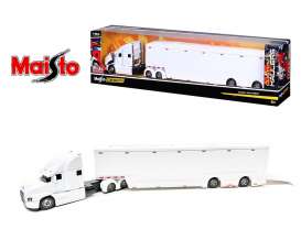 Mack  - Anthum Enclosed Hauler 2021 white - 1:64 - Maisto - 12418 - mai12418w | Toms Modelautos