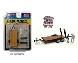 Figures  - Trailer & Figures 2021 black/wood - 1:64 - American Diorama - 38377 - AD38377 | Toms Modelautos