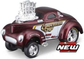 Willys  - Coupe 1933 bordeaux/white - 1:64 - Maisto - 15549 - mai15549 | Toms Modelautos