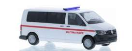 Volkswagen  - T6 white/red - 1:87 - Rietze - 53751 - RZ53751 | Toms Modelautos