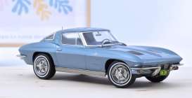 Chevrolet  - Corvette  1963 light blue - 1:18 - Norev - 189050 - nor189050 | Toms Modelautos