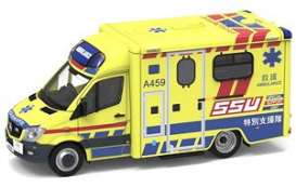 Mercedes Benz  - Sprinter yellow/blue - 1:76 - Tiny Toys - ATC65077 - tinyATC65077 | Toms Modelautos