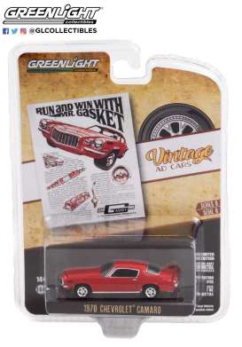 Chevrolet  - Camaro 1970 red - 1:64 - GreenLight - 39090B - gl39090B | Toms Modelautos