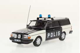 Volvo  - 245 *Polis* 1983 white/black - 1:43 - Triple9 Collection - 43079 - T9-43079 | Toms Modelautos