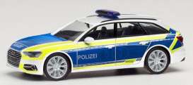 Audi  - A6 avant white/blue-yellow - 1:87 - Herpa - herpa096058 | Toms Modelautos
