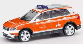 Volkswagen  - Tiguan white/orange - 1:87 - Herpa - herpa096072 | Toms Modelautos