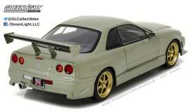 Nissan  - Skyline GT-R R34 1999 millennium jade - 1:18 - GreenLight - 19033 - gl19033 | Toms Modelautos