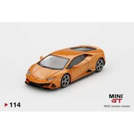 Lamborghini  - Huracan orange - 1:64 - Mini GT - 00114r - MGT00114Rhd | Toms Modelautos