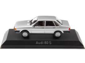 Audi  - 80 S 1979 silver - 1:43 - Norev - 830052 - nor830052 | Toms Modelautos