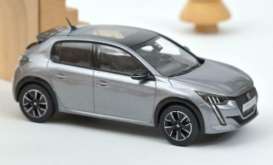 Peugeot  - 208 GT line 2019 platinum grey - 1:43 - Norev - 472834 - nor472834 | Toms Modelautos