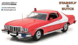 Ford  - Gran Torino *Starsky & Hutch* 1976 red/white - 1:24 - GreenLight - 84042 - gl84042 | Toms Modelautos