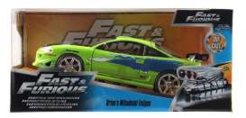 Mitsubishi  - Eclipse F&F 1995 green - 1:24 - Jada Toys - 97603 - jada97603 | Toms Modelautos