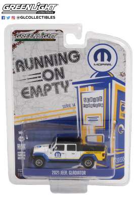 Jeep  - Gladiator 2021 white/blue/yellow - 1:64 - GreenLight - 41140F - gl41140F | Toms Modelautos