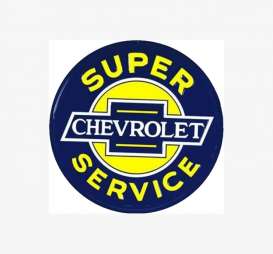 Tac-Signs Big Round  - Chevrolet blue/yellow - Tac Signs - 24RD17 - tacB24RD17 | Toms Modelautos