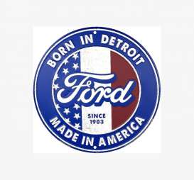 Tac-Signs Big Round  - Ford red/white/blue - Tac Signs - 24RD138 - tacB24RD138 | Toms Modelautos